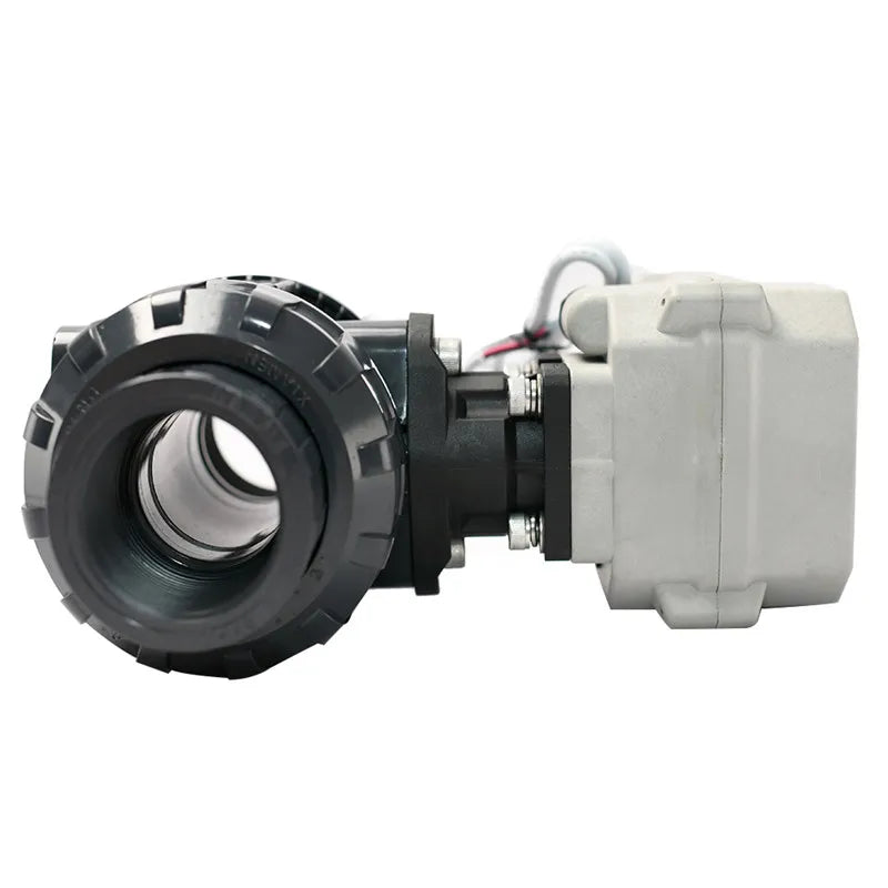 1-1/2'' DN40 BSP/NPT/Non-thread UPVC True Union Motorized Ball Valve 12-24VDC & 24VAC 110-230VAC Auto Return Failsafe by PDG ibma