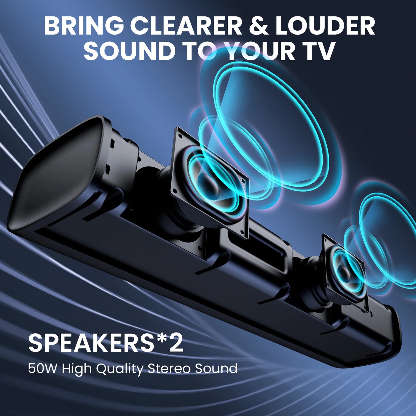 KY-MINI Sound bar for TV Home Theater Soundbar Wireless Speaker with ARC/OPT/AUX/BT/Remote Controls