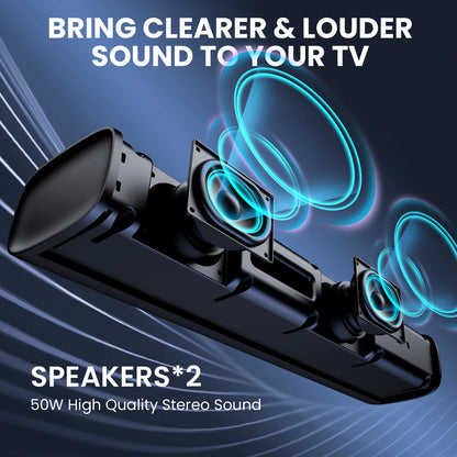 KY-MINI Sound bar for TV Home Theater Soundbar Wireless Speaker with ARC/OPT/AUX/BT/Remote Controls