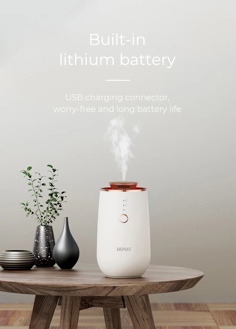HIINST Waterless Diffuser for Essential Oil Luxury Aromatherapy Diffuser Rechargeable Aroma Diffuser for Home Room