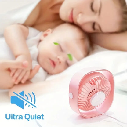 New Desktop Small Fan Rechargeable USA Stock Free Shipping Desktop Fan Portable Office Dormitory Home Sports Car Mini Fan