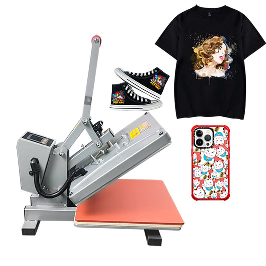 38cm*38cm Mini Flatbed Industrial Heat Press Machine for Digital Printing Print Sports and Team Apparel Easy to Use by PDG ibma