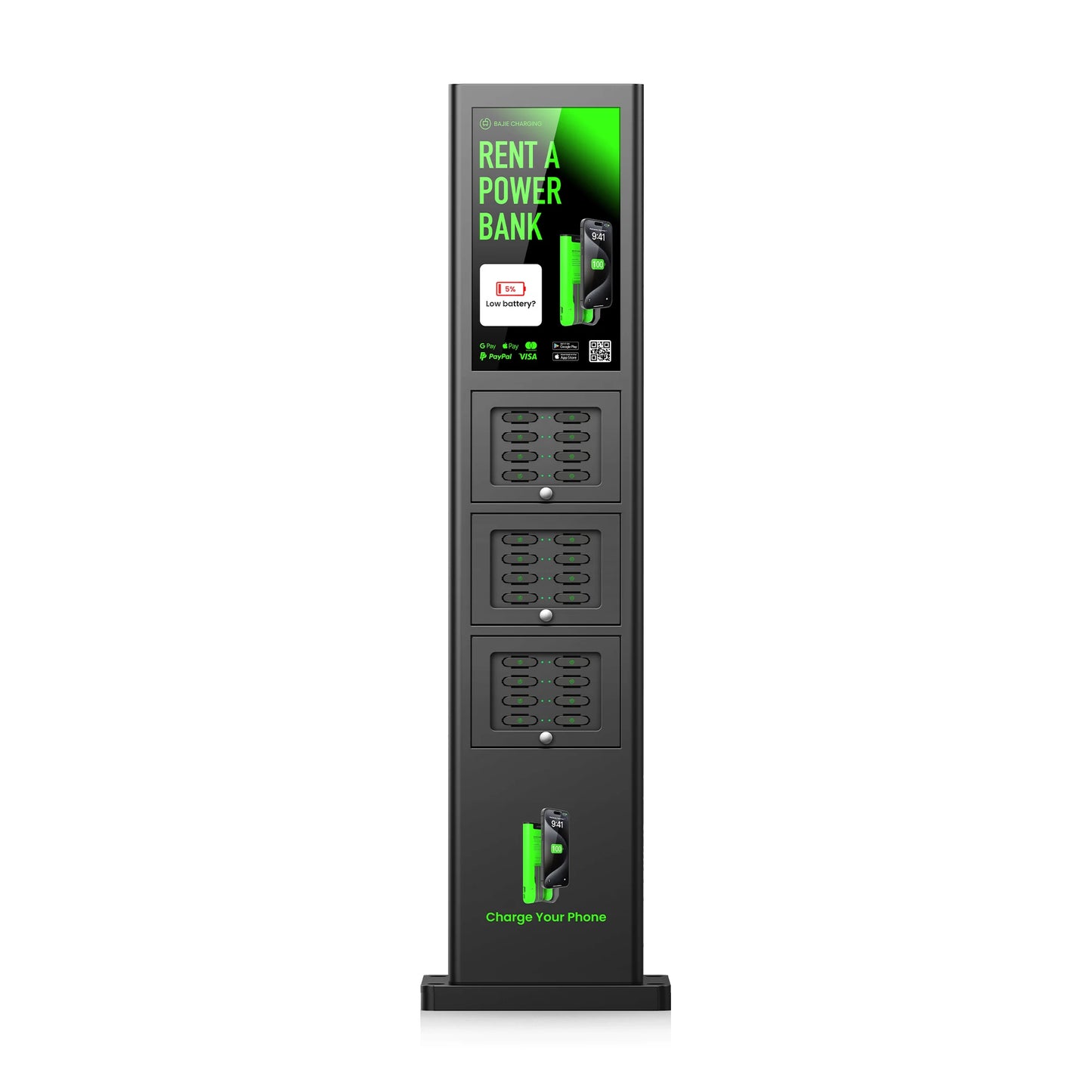 Waterproof 4G Portable Power Station 6000mAh Fast Charging Vending Phone Charging Station with LED Features Rental Power Bank