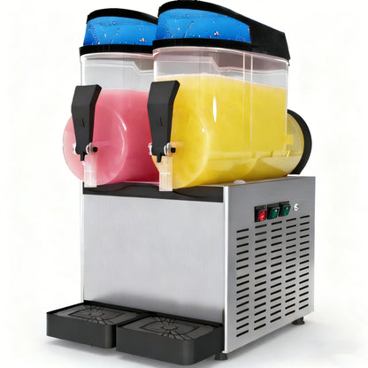 Commercial Portable Fully-Automatic Stainless Steel Slush Machine 24L Capacity Energy Saving 1100W 1-Year Warranty Factory