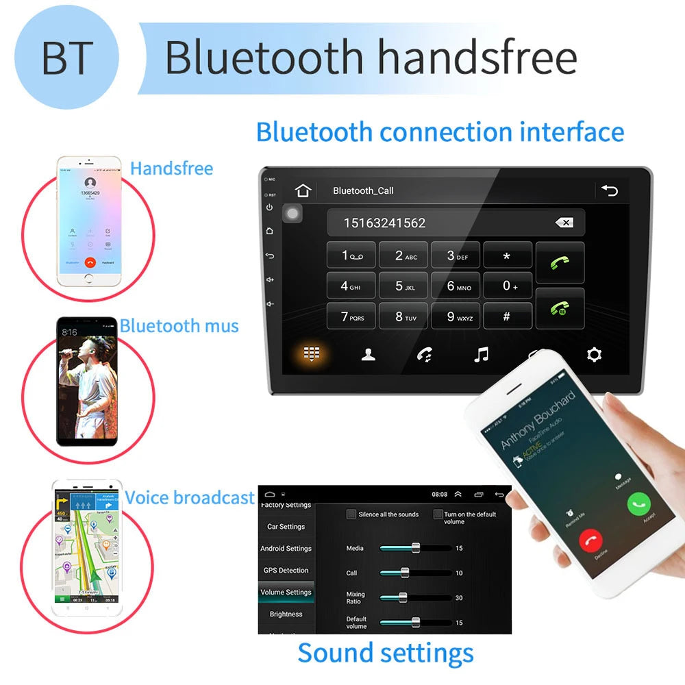 Carplay Android Auto OBD2 DSP GPS Reversing Aid RGB Amplifier Car Radio for Avensis 2009-2015 Car Head Unit Fast Shipping