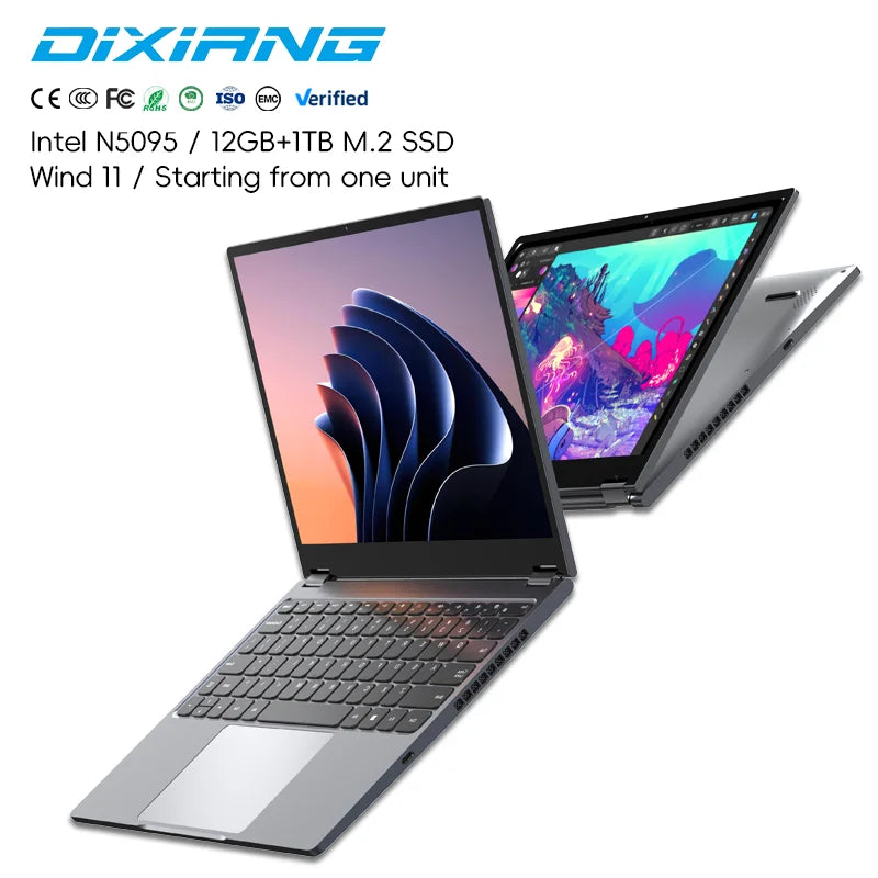 New Yoga 13.5Inch2.2K 360 Degrees Flip Folding Touch Screen Business Office Laptop Windows 11 Pro SSD 128GB/256GB/512GB DDR4