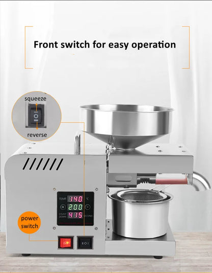 Small Cocoa Butter Sesame Oil Extractor Walnut Oil Press Machine