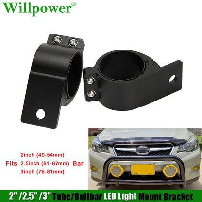 Car 49-81mm Bull Bar LED Driving Fog Lamp Headlight UHF Mount Bracket Clamps SUV 4x4 Truck Off Road Bumper Work Light Bar Holder