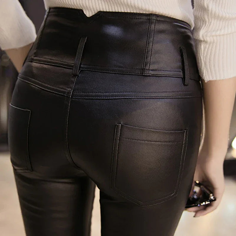 Customizable Black Elastic Slim Trousers Suit Pants PUK49164916