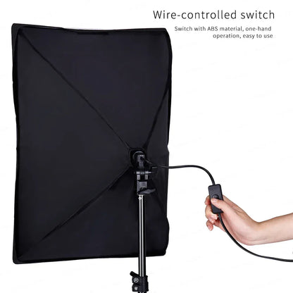 Photography Lighting Kit Umbrella Photo Background Photobooth Backdrops Softbox Light Stand Portable Soft BoxFor Photo Studio