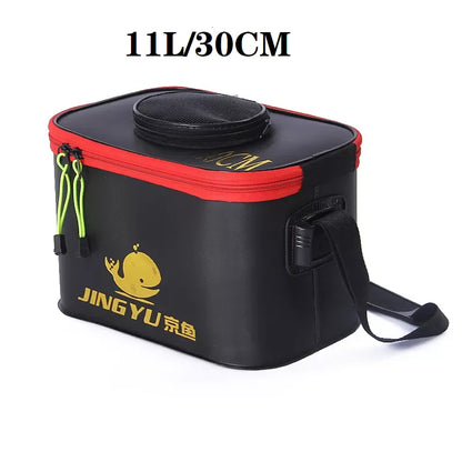 EVA Portable Fishing Bag Folding Thicken Live Fishing Box Tank Bucket Camping Fishing Tackle Fishbox Storage Bag fishing gear