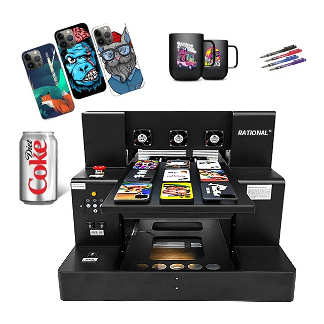3050 UV DTF Printer Multi Color Inkjet Printers Cup Wrap Irregularly Shaped Bottle Sticker A3 UV Flatbed Printer