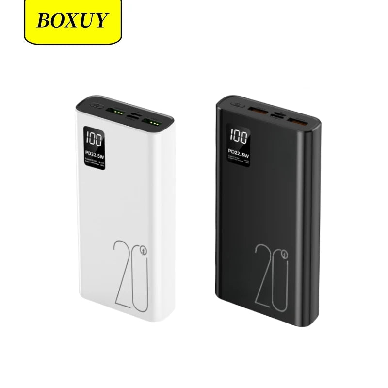 Latest Model 22.5W Type C Output Super Fast Charging Powerbank 20000mAh Digital Display Real Capacity PD20W 20000mAh Power Bank