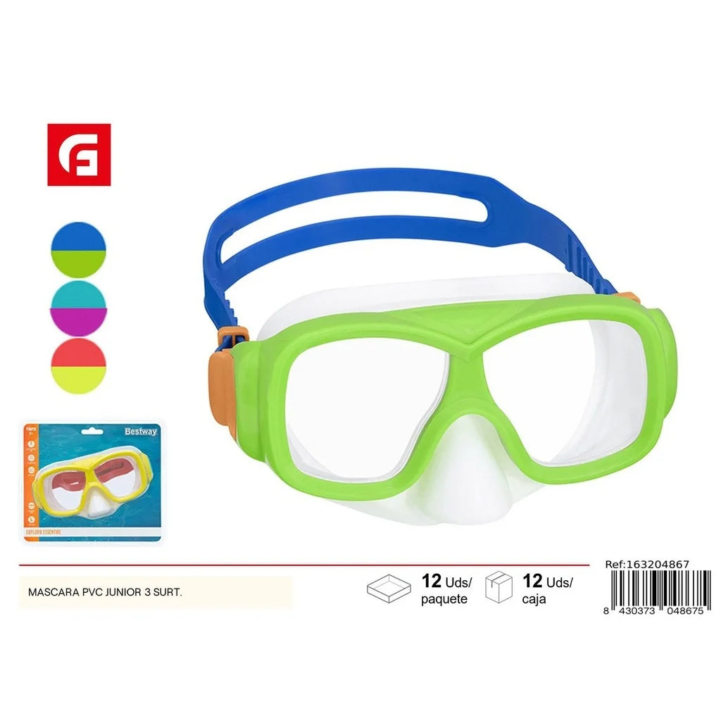 Junior PVC Mask 3 Assorted - Fun Accessory for Water Activities