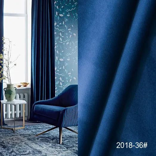 High Shading Velvet Blackout Curtain For Bedroom Insulating Modern Style Windows Living Room Curtain Home Decoration Custom Made