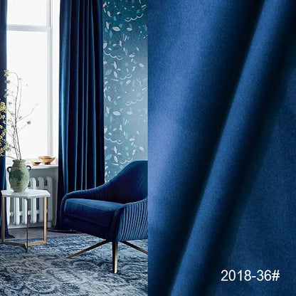 High Shading Velvet Blackout Curtain For Bedroom Insulating Modern Style Windows Living Room Curtain Home Decoration Custom Made