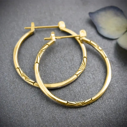 Silver Plated Hoop Earrings For Women Alloy Metal Fashion Jewelry Classic Round Design Daily Wear Accessory