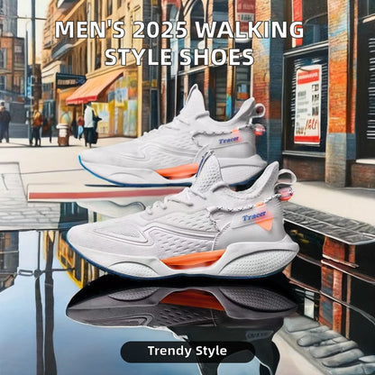 2026 Men's High-Toe Design Running Shoes Lace-Up Closure Fashion Trend Cotton Lining Rubber Insole Plastic Outsole Winter Season