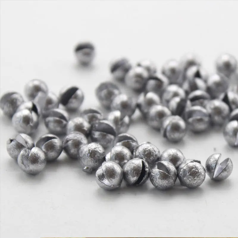 100pcs/bag Copper ABS Fishing Weights Removable Sinkers Lead Split Shot Weights for Lake Stream Ocean Boat Fishing Snapper