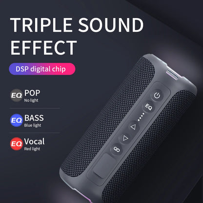 2026 New Arrivals Cyboris S7 Stereo 2.0 IPX7 Waterproof Action 40W Cylinder Super Bass Mini Wireless Speaker for Computer