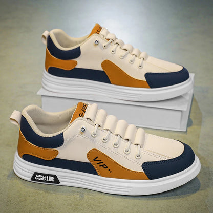 Y New Men's Shoes Breathable Sports Versatile Board Shoes Casual Men's Slip-on Elastic Small White Shoes