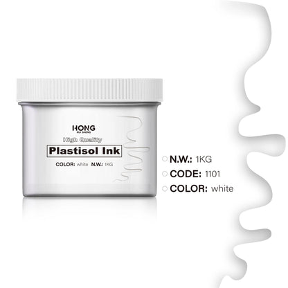 SOLLYD White Screen Printing Plastisol Ink - Super Strong Coverage, Conceals Blemishes Without Leaving Any Marks