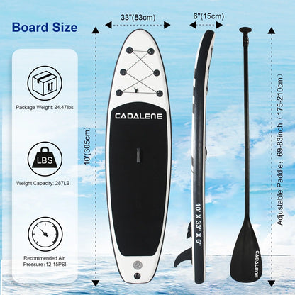 USA Warehouse Spot High-Stability Durable Lightweight Ocean Surfing Inflatable Stand up Paddle SUP Board Set for Kid & Adult
