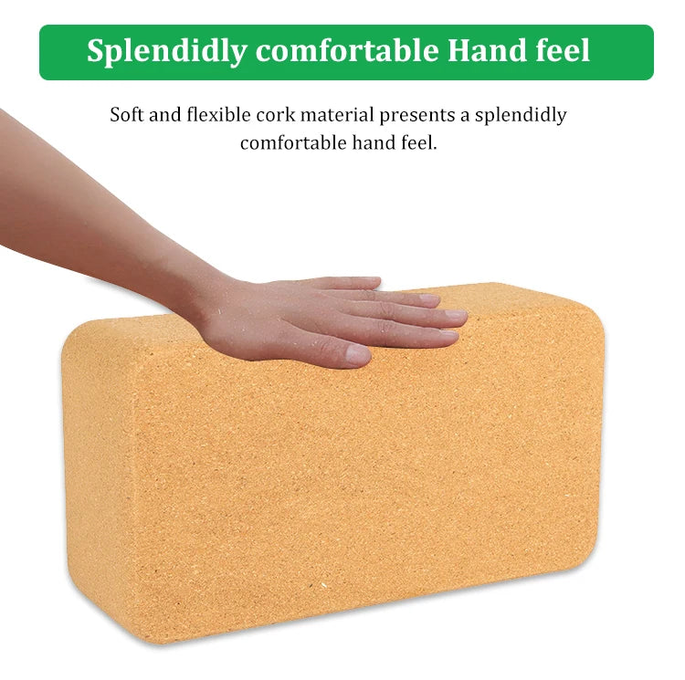 Customized Natural Organic Yoga Block High-Density Solid Cork Yoga Blocks for Children and Adults