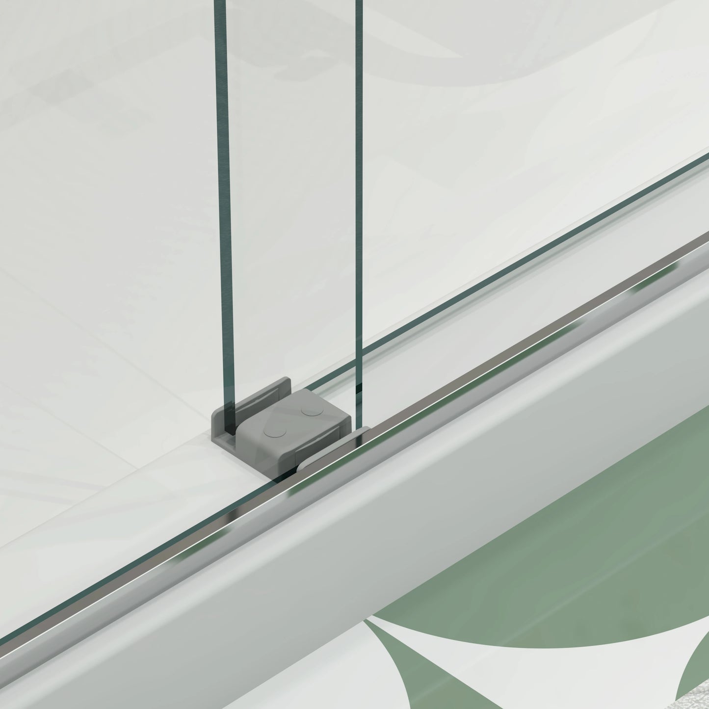 Polished Chrome Double Sliding Shower Door, 5/16" Nano-Coated Tempered Glass & 36K-Cycle Tested Hardware