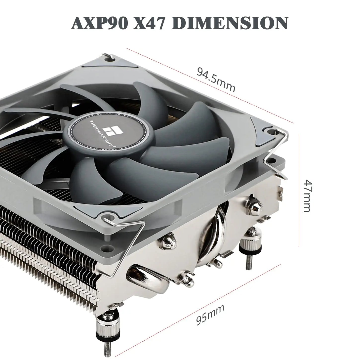 For Thermalright AXP90 X47 Low Profile CPU Cooler for Computer Case 92mm TL-9015 Slim PWM Fan 47mm Height Effective CPU Cooling
