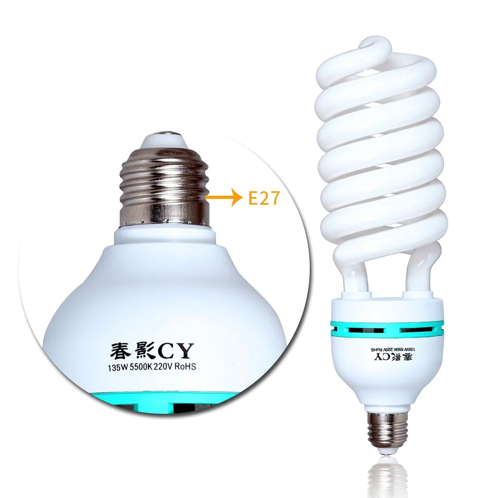 SH 135W LED Lighting Bulbs Photography Video Light Lamp Light Bulb Daylight E27 Socket For Softbox Photo Video Studio