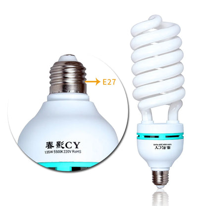 SH 135W LED Lighting Bulbs Photography Video Light Lamp Light Bulb Daylight E27 Socket For Softbox Photo Video Studio