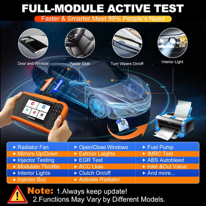 LAUNCH Creader Elite 2.0 Diagnostic B-M-W Dedicated Bidirectional OBD2 Mercedes Audi Compatible Lifetime Free