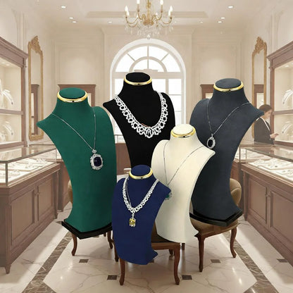 Jewelry Display Stand Jewellery Mannequin Jewelry Stand Set Jewelry Display Velvet Necklace Holder Jewellery Display Necklace