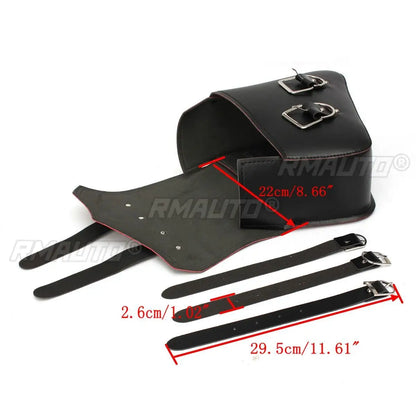 A Pair Universal PU Leather Saddle Bag Motorcycle Luggage Motorcycle Saddlebags Saddlebags Pouch for Harley Waterproof