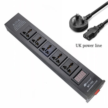 Matihur MT-102 Audio Noise AC Power Filter Power Conditioner Power Purifier Surge Protection with EU Outlets Power Strip hifi