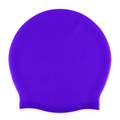 Plus Size Silicone Swim Cap Protective Swimming Caps Training Custom Swim Cap for Long Hair & Braids & Dreadlock