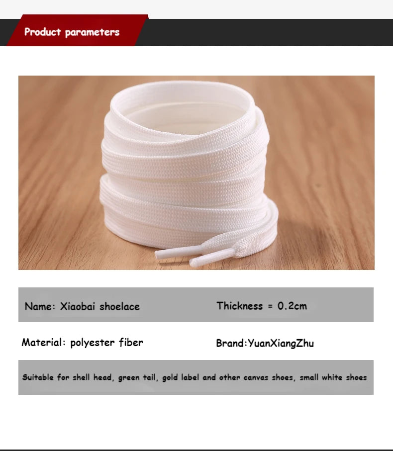 Classic Shoe laces White Black Flat Shoelaces for Sneakers laces Shoe Strings 70/90/100/120/140/160CM High-quality Shoelace