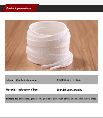 Classic Shoe laces White Black Flat Shoelaces for Sneakers laces Shoe Strings 70/90/100/120/140/160CM High-quality Shoelace