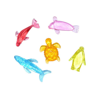 Acrylic Color Transparent Cute Children Play House Cartoon Resin Furniture Animal Decoration