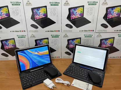 2GB RAM 32GB ROM Android 13 GPS 2 in 1 Tablet with Keyboard Mouse Octa Core Processor 10.1 Inch HD IPS Screen 5G Wifi Tablet PC