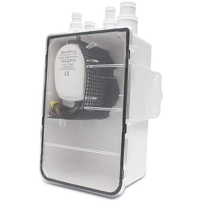SAILINGFLO 12V/24V DC 750GPH Electric Shower Sump Pump System for Caravan Motorhome