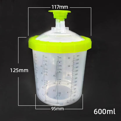 50Pcs 400ML Spray Gun Paint Tank Paint Spray Gun Mixing Cup No Clean Disposable Measuring Cup Type H/O Quick Cup