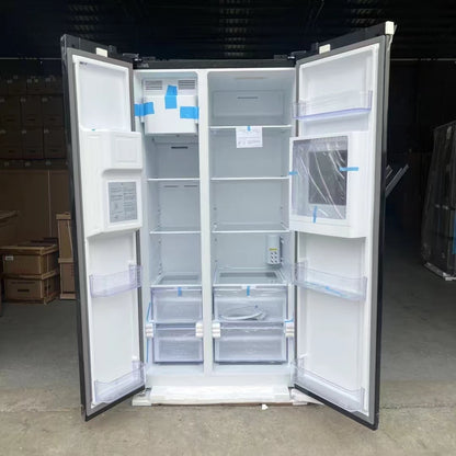 High Quality 600L Large Capacity Double-Door Air-Cooled Frost-Free Refrigerator Water Dispenser Ice Maker Bottom-Freezer Design
