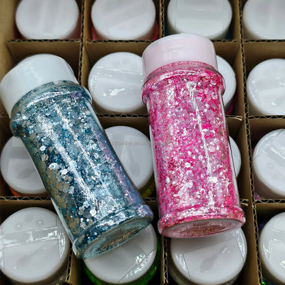 US Warehouses High Flash Spring Chunky Glitter 24 Color Bottle Set for Diy Makeup Manicure Handcrafted Cups Gift-making and More