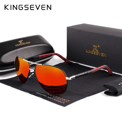 KINGSEVEN Aluminum Magnesium Men's Sunglasses Polarized Men Coating Mirror Glasses oculos Male Eyewear Accessories For Men K725