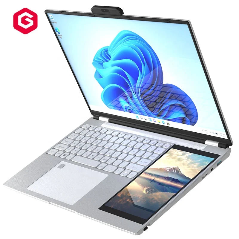 Win11 15.6+7 Inch Dual Screen N150 3.4Ghz Ram 16GB SSD 128GB Brand New Notbook Laptop Computer Pc Cheap Laptops