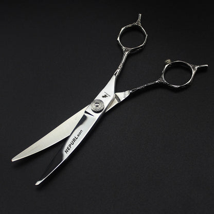 6.0 Inch FZC New Fashion Design Beauty Barber Flat Scissors Tooth 1 Set of 5 Kind of Scissors Single Hairdressing Scissor HS-860