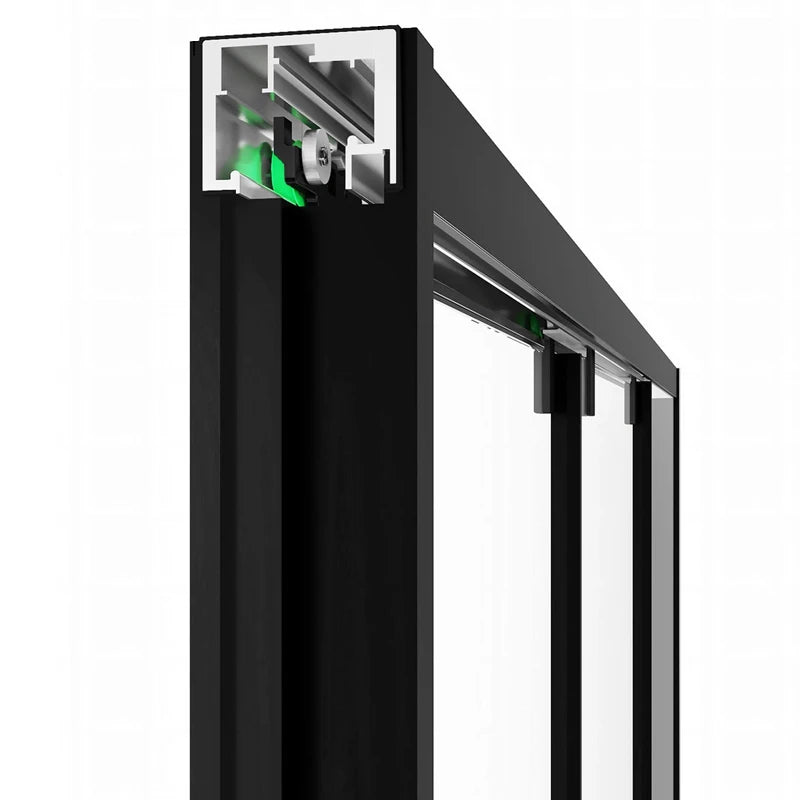 New Product Modern 6mm Tempered Glass Stainless Steel Handle Sliding Shower Door for Bathroom Shower Screen