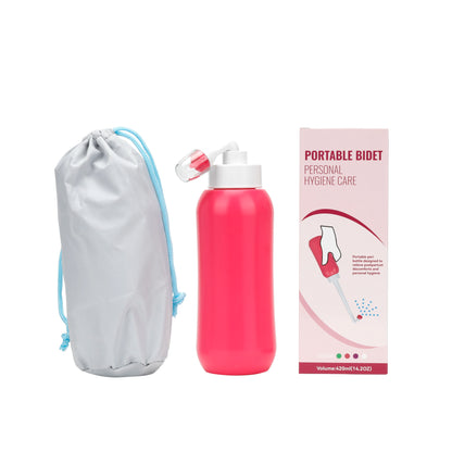 HAOEHHL 420ml 14.2OZ Retractable Nozzle Vertical Spray Portable Bidet Bottle Travel Sprayer EVA+ABS Material Postpartum Care